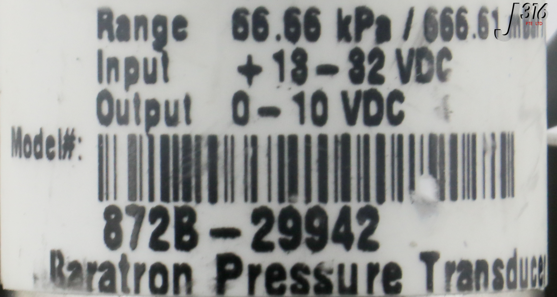 専用M T293 MKS BARATRON PRESSURE TRANSDUCER, 66.66 KPA 872B-29942 | eBay